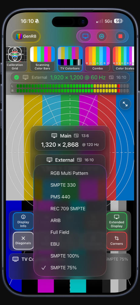 GenR8 color bar format picker