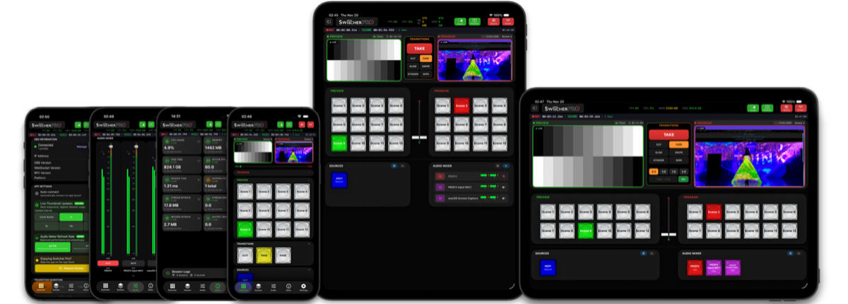 Switcher Pro on iPhone, iPad and Mac
