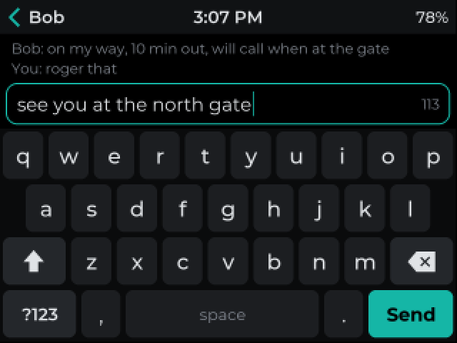 Cairn Keyboard screen