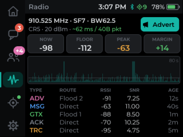 Cairn Radio screen