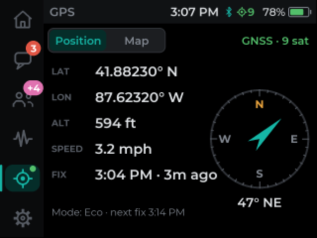 Cairn GPS screen