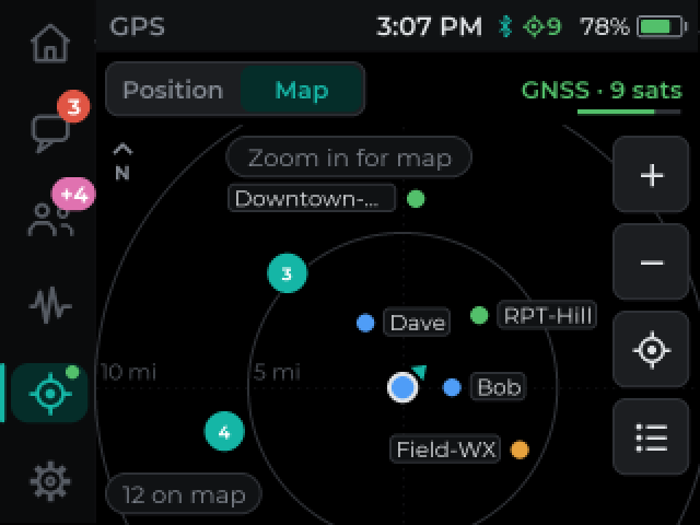 Cairn Offline map screen