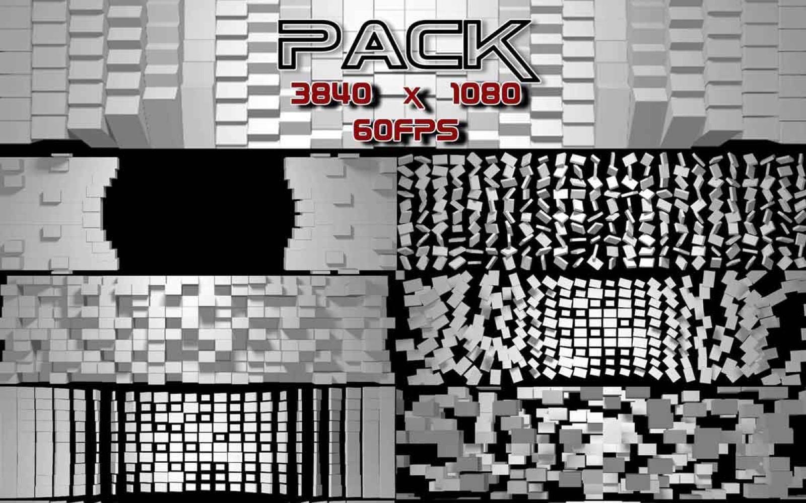 CubeWall Set 1 preview: 3D cubes across a wide canvas